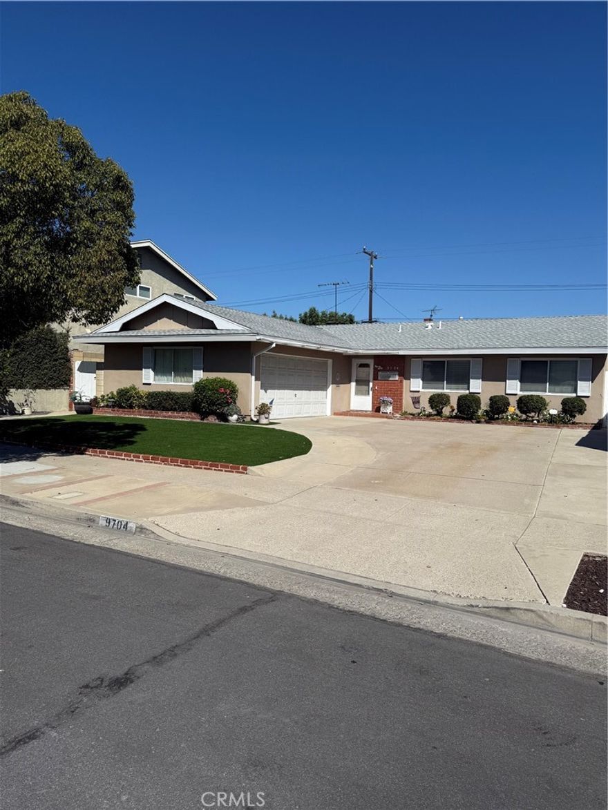 Charming Single-Story Home in a Fantastic Neighborhood- First Time on the Market in 60 Years!

Welcome to this lovingly maintained 4-bedroom 2-bathroom gem, nestled in one of the area's most desirable and established neighborhoods. On the market for the first time in six decades, this home radiate pride of ownership and timeless appeal. Step inside to find a spacious living room filled with natural light, perfect for relaxing or entertaining.  The eat-in kitchen offers a cozy dining space and plenty of potential for personal touches. You'll appreciate the homes super clean condition, newer dual-pane windows, and central air conditioning, ensuring comfort year-round.



Out back, enjoy a huge rear yard with lush real turf, ideal for kids, pets, or outdoor gatherings. The standout large and attractive shed is the envy of the block plenty of storage and workspace. A 2-car garage with direct access adds everyday convenience. This rare single-story beauty offers a very large rear yard, vintage charm, interior tract quiet location, and a stable community This is a rare opportunity you willo not want to miss.