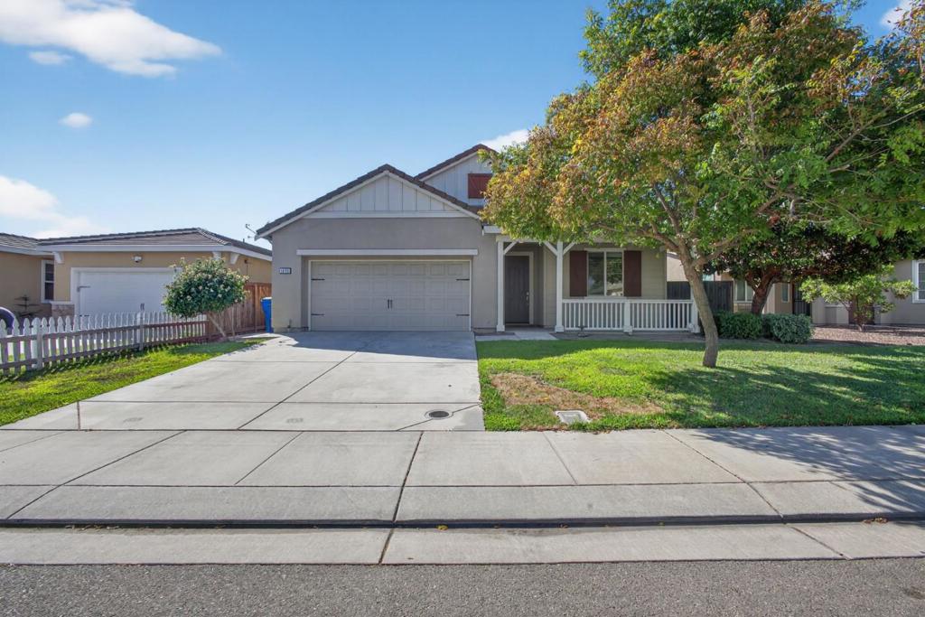 Tastefully remodeled, upgraded single story home in an excellent neighborhood with 4-bedrooms,3 full bath with primary suite and a junior suite each with its own private bathroom,perfect for an extended family,or overnight guests. Recessed lightings,new interior paint,window blinds, new laminate floors throughout.Gourmet kitchen with center island,breakfast bar,granite counters,wood cabinets,brand new microwave oven,brand new stainless steel refrigerator.The adjoining formal dining room and family room with new modern ceiling fan.Inside laundry room with brand new washer and dryer.Master suite has a large walk-in closet,sunken tub,double sinks,a separate shower.Park-like backyard offers many expansion possibilities,with room for a pool or an ADU for the extended families.The finished and newly painted garage with roll-up doors,automatic garage door opener.Located just minutes from Woodward Park,Costco,Bass Pro,AMC Theatre,Family Entertainment Zone,featuring Great Wolf Lodge and Big League Dreams.The upcoming ACE rail extension enhances Bay Area connectivity!You will enjoy the easy access to Hwy 99 and Hwy 120,making this home a dream for busy commuters!This nearly new home is move-in ready and blends modern conveniences with total comfort.AT & T Fiber ready for speedy Internet!