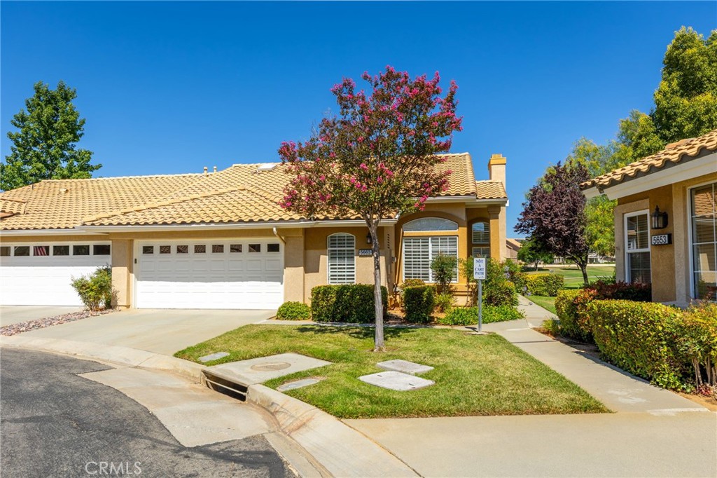 Charming Golf Course Condo in Sun Lakes Country Club – 55+ Resort-Style Living! Welcome to 5663 Trevino Way, a beautifully maintained single-story home nestled in the highly desirable Sun Lakes Country Club – a vibrant 55+ guard-gated golf course community in Banning, CA. This inviting 2-bedroom, 2-bathroom home offers comfort, style, and convenience with a spacious open floor plan designed for easy living and entertaining.
Step inside to find abundant natural light, vaulted ceilings, and a cozy living room that flows into a bright dining area and functional kitchen with plenty of cabinet space. The primary suite features a private bath and walk-in closet, while the second bedroom is perfect for guests or a home office. Enjoy relaxing mornings or serene evenings in your low-maintenance backyard, ideal for quiet retreats or hosting friends. This Ciondo is upgraded with walk in showers in both bathrooms, a new heating system, shutters throughout, an epoxy floor and storage cabinets in the garage and more. As a resident of Sun Lakes, you'll enjoy two 18-hole golf courses, three clubhouses, pools, fitness centers, restaurants, tennis, pickleball, social clubs, and more — all designed to enhance your lifestyle. Don’t miss your chance to own a piece of this resort-style community — schedule your private showing today!