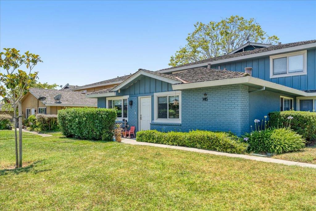 Capitola shores is popular! Why it is so close to everything. Beaches, surfing, shopping, dining and Pleasure Point. This little cutie is a single level, two bedroom, one bath, the kitchen has granite tile counters, with cherry wood cabinetry, built in desk and pantry side cabinets. Bath has tile and newer finishes and a sun tunnel. Closets have some built in features. House is painted in warm and inviting colors with gorgeous baseboard trim. Double paned windows with easy pull shades. Shrub curves around the front for a bit of privacy all located on a cul-de-sac and steps to the pool! Garage is shared and has a door! Lots of storage in the garage. New roof and sun tunnel for some solar lighting! Enjoy your space, enjoy Capitola and enjoy all the area has to offer. SEAS the Day!