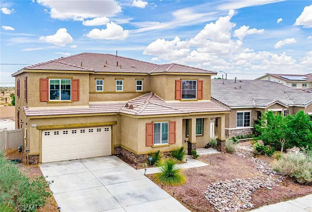 Welcome home to this move in ready,5 bedroom, 4 bathrooms & 3013 square feet of living space. This amazing dream home in excellent location of Palmdale is the perfect blend of luxury and convenience. Kitchen has stainless steel gas range and refrigerator. This home boasts elegance and style. The floorplan is an Open concept connecting the living dining and kitchen areas creating perfect space to enjoy and entertain family and friends. Master retreat has large walk-in closet. The back yard is spacious with a lot size of 7661. There is a 3-car garage. There is an abundance of natural light. This is built by Beazer in 2012. There is a main floor bedroom with bathroom and shower. This is the perfect family home. Come see this home today.
