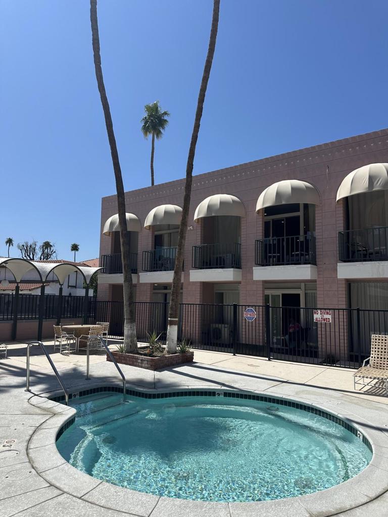 This beautifully renovated condo is the perfect desert getaway! Ideally situated near shopping, dining, golf courses, and El Paseo, this move-in-ready home is being sold fully furnished--just bring your suitcase! Enjoy new electrical updates, a private patio, and access to amazing pools. With a new refrigerator and microwave, this condo is perfect for seasonal residents and investors alike. Plus, it's STR-friendly and currently active, offering immediate income potential. Seller is motivated--don't miss this opportunity!