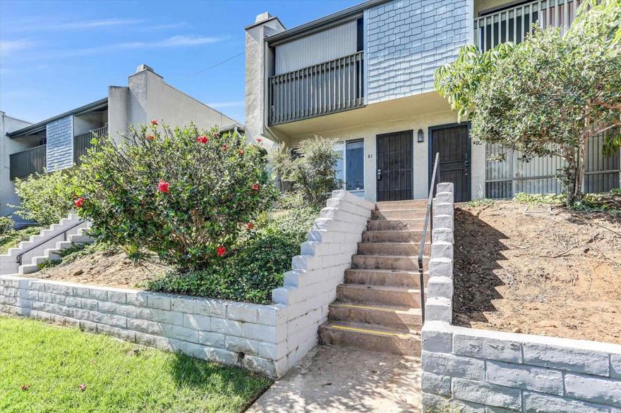 Welcome to Cascade Gardens – Your Serene Urban Retreat in the Heart of San Diego!  Discover this beautifully maintained 2-bedroom, 1.5-bath townhome-style condo tucked away in the highly sought-after Cascade Gardens community. Located in central Serra Mesa, this updated end-unit offers the perfect blend of comfort, privacy, and convenience, ideal for first-time buyers, downsizers, or savvy investors.  Step inside to find a spacious open floor plan featuring rich click plank flooring, fresh neutral paint, and abundant natural light throughout. The kitchen boasts sleek countertops, newer appliances, and an adjacent dining area perfect for entertaining. The inviting living room opens to a private fenced patio — ideal for indoor-outdoor living, relaxing, or your morning coffee.  Upstairs, you'll find two generously sized bedrooms, both including a private balcony and large closets, along with an updated full bathroom featuring designer finishes. A convenient half bath is located on the main level, perfect for guests.  Highlights include:  In-unit laundry hookups  Assigned parking  Ample storage throughout  Quiet location within the community — no units above or below  Amenities include a sparkling community pool, clubhouse, and well-maintained landscaped grounds. The HOA covers water, trash, exterior maintenance, and common area upkeep, making homeownership stress-free and affordable.  Unbeatable Central Location: Just minutes to I-805, I-15, and Hwy 163, with quick access to Mission Valley, downtown, and major employers like Sharp & Rady Children’s Hospital. Walking distance to parks, cafes, shopping, and a short drive to beaches, SDSU, and UCSD Medical Centers. Zoned for San Diego Unified schools, including Kearny High.  Whether you’re starting out, scaling down, or adding to your investment portfolio, this move-in-ready home is the one you’ve been waiting for. Don’t miss your opportunity to own a stylish, centrally located condo in one of San Diego’s best hidden-gem communities.   Welcome home to 3282 Berger Ave Unit D1 – where comfort meets convenience!