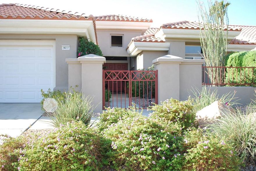 Sun City Palm Desert--Remodeled Baccarat. Seasonal lease Available Nov. 2026 to March 31, 2026 $5500.00 per month. This home has been completely upgraded..  It has a South West facing rear yard with a shady garden and Aluma wood patio cover.  Gated entry with double door entrance to a completely remodeled open floor plan.  Quartz kitchen counters.  Master bath is beautifully remodeled with dual sinks and large shower.  The service area is configured as a sewing room/study area.  Offered fully furnished with beautiful Chinese artifacts. Resort style living with two golf courses, tennis, pickel ball, clubs, so much to enjoy!  No pets! $200.00 cap on gas & electric,  $200.00 non refundable Cleaning Fee.  $one months rent for Security deposit.