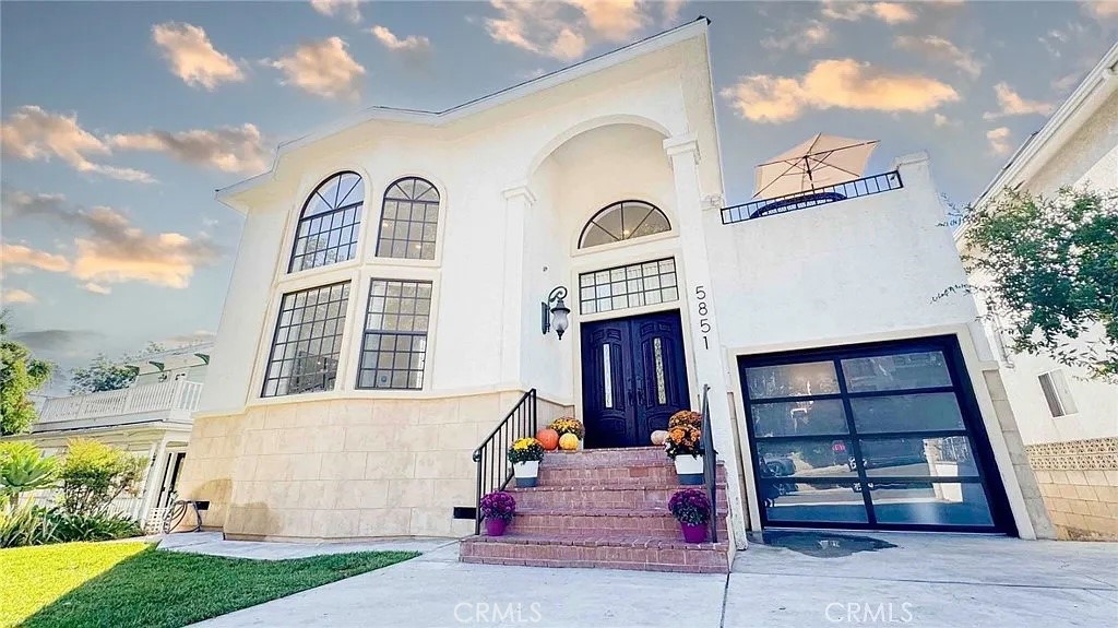This stunning 4-bedroom, 3-bathroom residence combines timeless elegance with modern upgrades in one of Whittier’s most desirable neighborhoods.
Step inside to find a dramatic grand staircase and soaring vaulted ceilings that create a bright, open feel throughout the home. The remodeled kitchen, designed for entertaining, offers abundant cabinetry, counter space, and a seamless flow into the dining and living areas.
The primary suite is a true retreat, featuring a private balcony, large walk in closet, luxurious jetted tub, and a steam shower for spa-like relaxation. A downstairs bedroom and bathroom provide added convenience for guests, extended family, or a home office.