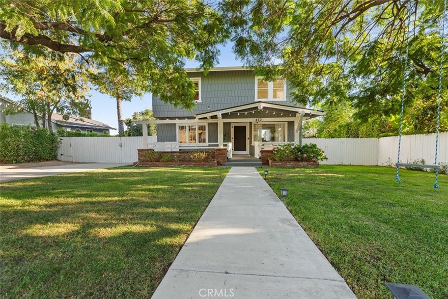 Charming North Glendora Craftsman with Mountain Views and ADU Potential



Welcome to 450 W Sierra Madre Avenue, located in one of North Glendoras most sought after neighborhoods. This timeless 3 bedroom, 2 bathroom craftsman home offers 2058 sq ft of living space on a 9019 sq ft lot, blending classic character with modern upgrades, all framed by stunning mountain views.



Inside you will find beautiful hardwood floors, leaded glass windows, and an inviting layout filled with natural light. All three bedrooms are generously sized and located upstairs, providing a comfortable retreat. Two of the three bedrooms also feature attached sunroom/sitting rooms, perfect for a private reading nook, home office, or cozy relaxation space. The updated open concept kitchen with included appliances flows into the dining area, while a formal dining room provides additional space for gatherings. Remodeled bathrooms bring a fresh, spa like touch, and a new HVAC system ensures comfort year round. A finished basement with carpeting and a built in study nook adds flexibility, perfect for a home office, gym, creative studio, or reading retreat.



Outdoors, the charm continues with a front yard swing, plus a backyard fire pit ideal for evening gatherings. A detached finished 2 car garage offers even more potential, featuring its own bathroom with shower and laundry area. This space is an excellent candidate for conversion into a full ADU, creating opportunities for rental income, multigenerational living, or a private guest suite.



Located just blocks from award winning Glendora schools, as well as local parks and the shops and restaurants of downtown Glendora, this property combines lifestyle and convenience in one of the city's most desirable areas. This is more than a home, it is a rare opportunity to own a North Glendora gem that blends character, comfort, and future potential.