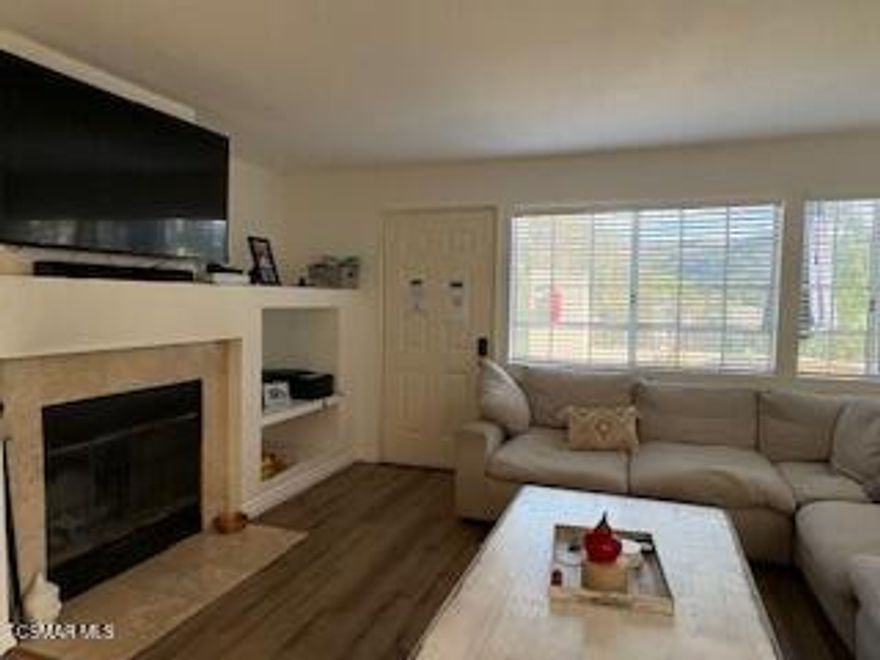 Enjoy the amazing view from the front patio!This ground level single story unit features two spacious bedrooms with attached baths. Gourmet kitchen with granite counters and stainless steel appliances. Living room has fireplace to enjoy cool fall nights. Indoor laundry and one car garage with direct access into the unit. Quiet location near the pool.