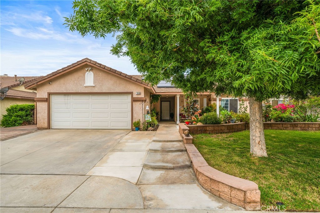 Welcome to 7610 Dunkirk Avenue in Highland, CA – a beautifully maintained single-story home that perfectly balances comfort, style, and functionality. Offering 4 spacious bedrooms and 2 full bathrooms, this residence is thoughtfully designed for both everyday living and entertaining.
Step inside to find a bright and open floor plan with vaulted ceilings and abundant natural light. The living area is warm and inviting, complete with large windows overlooking the backyard. The adjacent family room features a cozy fireplace and a built-in workspace, creating the perfect spot for both relaxation and productivity. Throughout the main living areas, rich wood-look tile flooring and crown molding add a touch of elegance, while the bedrooms are carpeted for extra comfort.
The heart of the home is the gourmet kitchen, equipped with granite countertops, custom cabinetry, a center island, and stainless steel appliances. Whether you’re preparing a quick breakfast or hosting a dinner party, this kitchen provides the space and functionality you need.
The primary suite offers a private retreat with direct access to the backyard, a spacious layout, and a remodeled en-suite bathroom with upgraded cabinetry, a stylish vanity, and a tiled shower/tub combination. Additional bedrooms are generously sized, making them ideal for family, guests, or a home office.
Step outside and enjoy the expansive backyard, designed for entertaining and relaxation. The Alumawood patio cover provides a shaded area perfect for outdoor dining, while the stamped concrete patio extends the space for gatherings. Lush landscaping, fruit trees, and a storage shed complete this peaceful outdoor retreat.
Additional highlights include central heating and air, ceiling fans throughout, a two-car attached garage, and great curb appeal with mature landscaping. Conveniently located near schools, shopping, and freeway access, this home combines modern amenities with everyday practicality.
Don’t miss your chance to own this move-in ready gem in a desirable Highland neighborhood – it’s the perfect place to call home!