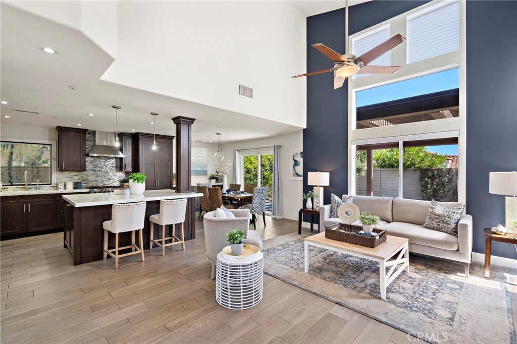 Remodeled to Perfection – Turnkey Traditional Home
This beautifully remodeled 3-bedroom, 2.5-bathroom home has been
thoughtfully upgraded with over $300,000 in high-end improvements.
The kitchen has been reconfigured to suit modern family living,
featuring Viking appliances, an oversized Marble center island, and
custom cabinetry—all seamlessly integrated into an open-concept
floorplan that flows into the backyard for indoor-outdoor living.
Additional highlights include marble-framed windows, porcelain
tile flooring throughout the main level, a fully re-piped plumbing
system, and an upgraded HVAC/AC system for year-round comfort. The
backyard is perfect for family gatherings, complete with fresh sod and
space for barbecues. Upstairs, both bathrooms have been completely
renovated. The luxurious Master suite features a spacious walk-in
shower, marble flooring, and updated cabinetry and countertops. The
secondary bathroom showcases quartz surfaces and elegant marble
thresholds. Ideally located near scenic Whiting Ranch hiking and biking
trails, and within a vibrant community offering a pool, spa, clubhouse,
parks, tennis courts, and sports facilities. Convenient toll road access.