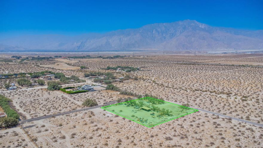 This 2.5-acre corner lot is located a short distance off Dillon Rd., with easy access to I-10 and Highway 62 in the rapidly growing city of Desert Hot Springs. Build the home of your dreams offering stunning desert and mountain views relaxing lifestyle of the desert. Enjoy the perfect blend of privacy and convenience--just minutes from city amenities, world-renowned spas, and Palm Springs. Flat, buildable terrain makes it ideal for your dream home or investment. Don't miss this rare opportunity!