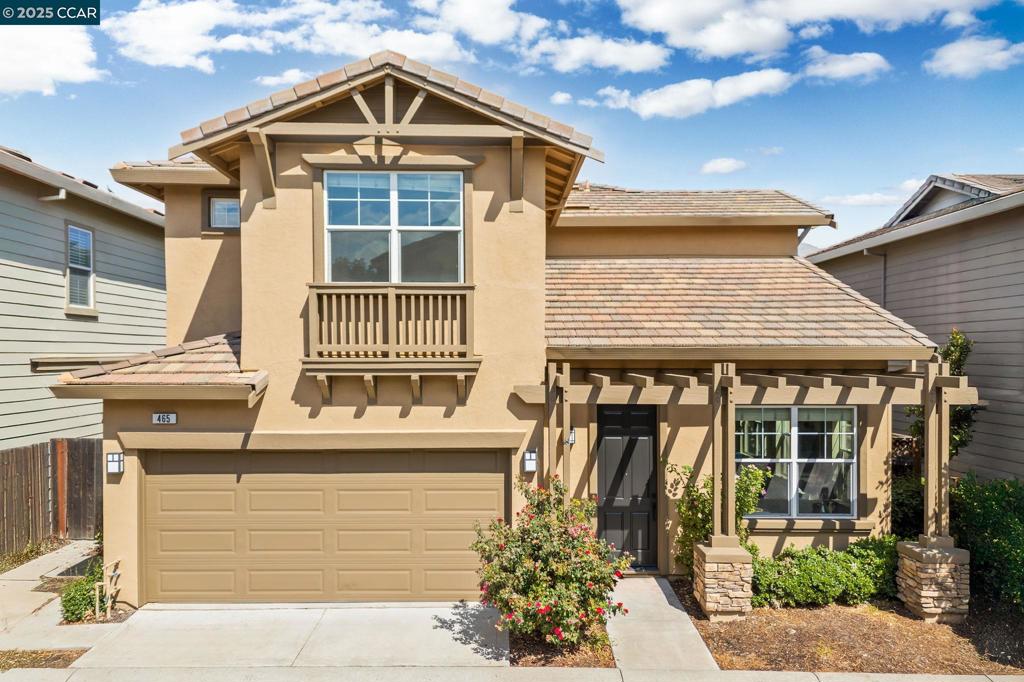 Situated in the Garin Corners of Brentwood, this 3-bedroom, 2.5-bath home combines 1,741 sq. ft. of living space with a desirable court setting near schools, parks, and everyday amenities. The main level showcases LVP flooring, recessed lighting, and a welcoming living room that flows into the dining area and kitchen with granite counters, stainless appliances, and abundant cabinetry. A spacious family room with an adjacent half bath adds versatility for gatherings, movie nights, or play space. Sliding doors open to a private patio retreat with mature landscaping, ideal for dining or relaxing outdoors. Upstairs, the primary suite includes a walk-in closet, tray ceiling, and a refreshed bath featuring a recently installed shower enclosure and vanity mirror. Two additional bedrooms, a full bath, and a dedicated laundry room complete the upper level. Fresh carpet, modern lighting, and abundant natural light enhance the home throughout. Located in Garin Corners, this home includes HOA-maintained front landscaping, walkability to top-rated Garin Elementary and Edna Hill Middle, with Liberty High nearby. Shopping, dining, parks, Highway 4, and BART are all within easy reach.