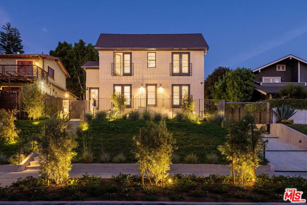 A fully vacant and meticulously renovated trophy triplex in prime Silver Lake by AIH Development. Set on a promontory with sweeping views that survey the city, hillsides and landmarks like the Hollywood Sign and Griffith Observatory. The property consists of a duplex with upper and lower unit, and a separate third unit with private side yard. Newly rebuilt in 2025, each unit offers premium design finishes, appliance packages, in-unit laundry, plus dedicated parking. The front duplex offers a lower and upper unit, each with their own entrance. These floor plans feature 2 bedrooms, 2 bathrooms, laundry, and ample living room, dining area, and kitchen spaces. Facing toward the southwest, with romantic French door Juliette balconies, these units receive exceptional natural lighting all day long and offer stunning sunsets, framed by panoramic views of the city. Luxurious amenities catering to high-income renters, like designer tile and stone bathrooms, oak engineered flooring, kitchens with custom white oak cabinetry, eat-in peninsulas and Fisher Paykel and LG appliances. The back third unit lives as a standalone casita with a perfectly proportioned layout, and a private grassy side yard. From stucco to windows, doors, roof, water lines, sewer, electrical, and HVAC, this property has been meticulously rebuilt with energy efficiency, longevity, and ease of maintenance in mind. No expense was spared on the exterior and grounds with a significant landscaping program, automatic sprinklers, and photocell pathway and landscape lighting. Fully gated for security and privacy, the bricked pedestrian entrance features Door Bird intercom system and the expanded driveway has an automatic gate for ease. A dedicated common yard space offers a green area for tenants to enjoy and unwind outside of their home. Two private garages and one dedicated parking space each feature their own 240v charging portals. Situated in Silver Lake's Sunset Junction, the location is unmatched with the best amenities in the neighborhood literal steps from your front door - Erewhon, Silver Lake Pool & Inn, Intelligentsia, Bar Seco, Santo, Tartine, Stella, weekly Farmer's Market, Condor, Bacari, and so much more. Rarely do opportunities to own a significantly upgraded and thoughtfully designed multifamily property in an A+ neighborhood become available. See Listing Agent for Offering Memorandum.