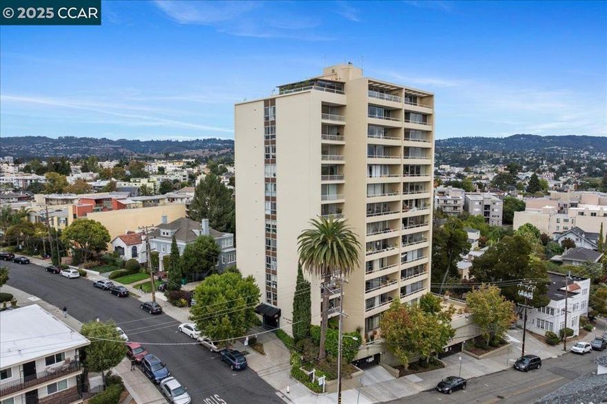 Rare second-floor end unit at Van Buren Tower—bright, spacious, and filled with natural light! This 2-bedroom, 2-bath home features floor-to-ceiling windows, parquet wood floors throughout, and multiple balconies for effortless indoor-outdoor living. Enjoy the building’s full suite of amenities: secure gated parking with assigned space, keyed elevators, outdoor terraces, storage, bike parking, app-based laundry, and EV charging. Pet-friendly and fully updated for city compliance, it’s a home you can feel confident in. Prime Adams Point location—just blocks to Lake Merritt, Whole Foods, Trader Joe’s, and the Grand Lake farmers market. Popular restaurants, cafés, shops, and easy access to BART and public transit make this condo the perfect blend of comfort, convenience, and city lifestyle. Views:  Downtown