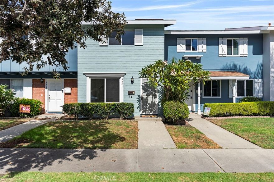 Welcome to the charming town-home community of the Huntington Beach Continentals! Put your feet on the sand in less than 10minutes! This 2 Bedroom home with fresh paint, new flooring offers a great opportunity for those looking for a starter or a get away close to the pacific coast.  Your enclosed fenced in back patio has plenty of hang-out space and privacy with a covered carport parking spot and storage. Includes a washer /dryer laundry area to call your own.  The community has swimming pools, spas, a basketball court and plenty of greenbelts throughout.  Shopping and freeways with easy access.