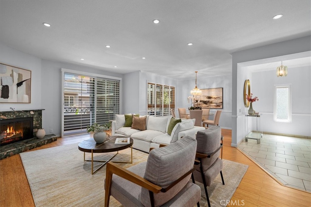 Welcome to this bright and spacious 2-bedroom, 2-bathroom condo located south of Ventura Blvd in the heart of Sherman Oaks—just a short stroll to the neighborhood’s most popular shops, restaurants, and cafes. Spanning over 1,500 square feet, this single-level unit with no steps or common walls offers an ideal floor plan for comfortable everyday living and effortless entertaining. The home is filled with natural light and enjoys tranquil views of the community pool, creating a serene, resort-like setting. Inside, you’ll find custom plantation shutters, newer dual-pane windows with excellent soundproofing, and custom built-in cabinetry that provides incredible storage while adding refined character to the space. Both bedrooms are generously sized, and the expansive living and dining areas flow seamlessly, perfect for hosting or relaxing. Additional features include in-unit laundry, dedicated dining area, and ample closet space throughout. Located in a well-maintained and freshly painted complex, residents enjoy access to resort-style amenities including a sparkling pool, rejuvenating sauna, a well equipped gym. Included in the HOA: water, trash, earthquake insurance, internet, cable TV, 5 guest parking spots, management company and more. This is South of the Blvd living at its finest—spacious, stylish, and steps from everything Sherman Oaks has to offer.
