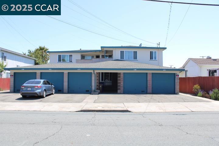 One bedroom, one-bathroom downstairs apartment in a 6-plex. One car garage. Fresh paint throughout. Unit remodeled. Stove/oven. Refrigerator is as-is. Granite countertops. Laminate flooring with tile in kitchen & bathroom. Marble shower walls. Double pane windows w/window coverings except bathroom. New wall furnace. Shared large backyard & coin operated laundry. 2 Blocks from shopping. Close to Del Norte Bart, schools & I- 80. No pets. No smoking. Owner pays garbage. Sq. Ft is an estimate. One year lease. Sec. Dep. $1,795.