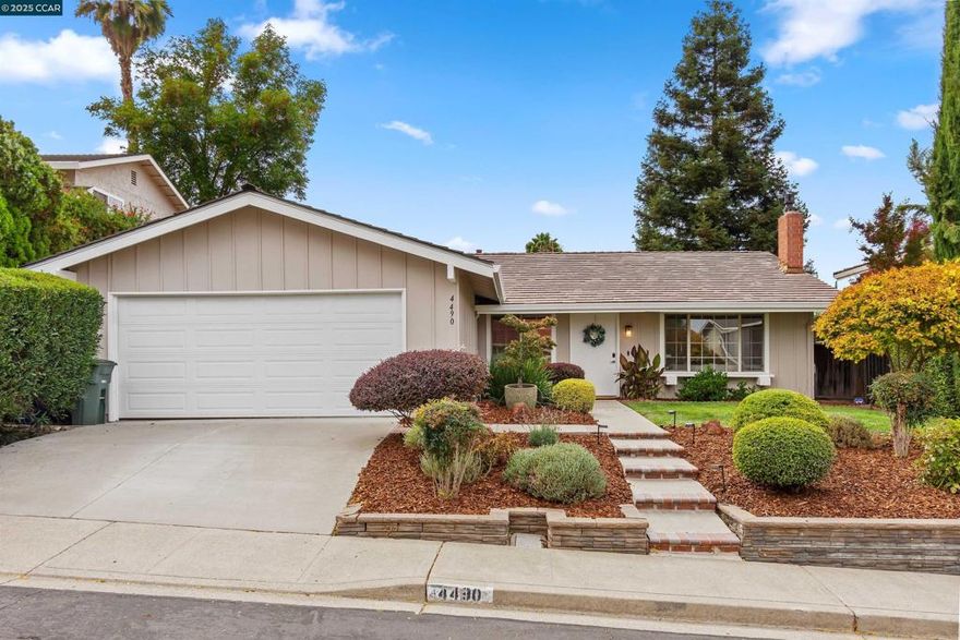 Discover this beautifully renovated single-story home that perfectly combines comfort, modern style, and everyday convenience. As you enter, you’re greeted by a formal living room highlighted by dramatic vaulted ceilings, flooding the space with natural light and openness. Throughout the home, fresh neutral paint, newer luxury vinyl plank flooring, and updated lighting create a warm, contemporary feel. Offering 4 bedrooms and 2 bathrooms in 1,567 square feet, this home sits on .13-acre lot—ideal for both relaxation and entertaining. Sun-drenched kitchen complete with  granite countertops, newer stainless steel appliances, newer cabinets and recessed lighting. Expansive vaulted ceiling in formal living room, complete with gas fireplace—perfect for cozy winter evenings. Spacious primary retreat includes double closets and private en suite bath. Top Rated Schools: Highlands Elementary, Foothill Middle & Northgate High School. HOA dues of $137/month includes 3 community pools, tennis and pickleball courts, private dog park, clubhouse, greenbelt and optional preschool.