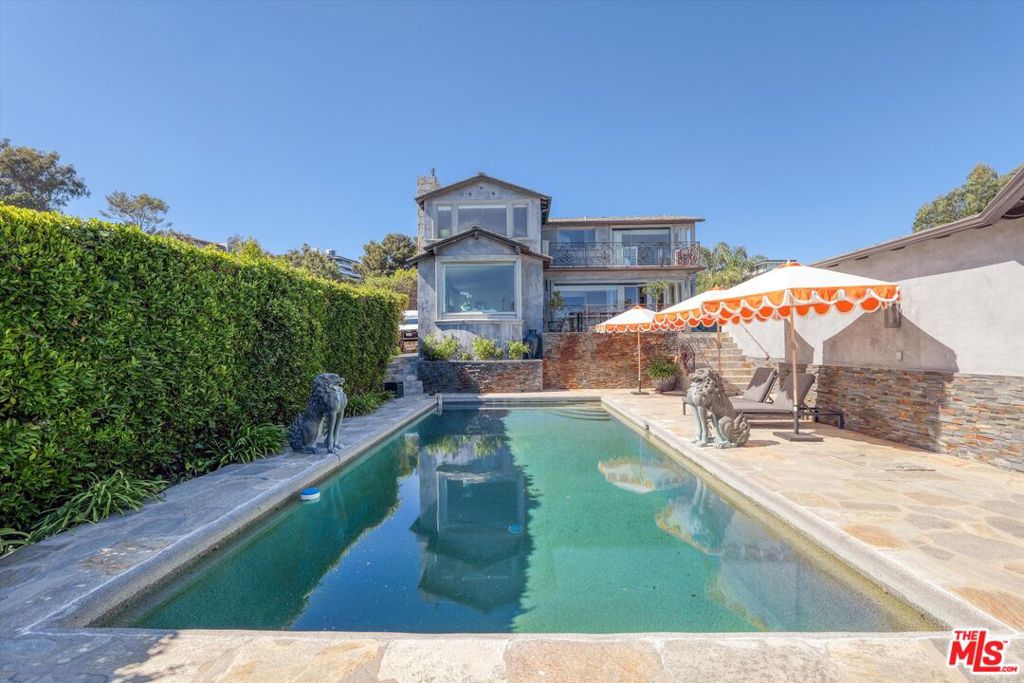 Welcome to Beverly Hills, where this stylish and private residence offers sweeping, head-on views of the city below -- an idyllic escape that feels worlds away, yet moments from it all. Evoking the charm of a European getaway, the home is available Furnished or Unfurnished to suit your lifestyle. A serene backyard with a stunning pool creates the perfect backdrop for effortless indoor-outdoor living. Inside, the main level features a spacious bedroom with en-suite bath, while two additional bedrooms upstairs each offer their own private bathrooms. A detached studio with its own bath currently staged as a guest suite, offers versatile use as a creative workspace, gym, or home office. This is a rare opportunity to lease a home that blends privacy, sophistication, and character. Schedule your visit ... you won't want to leave.