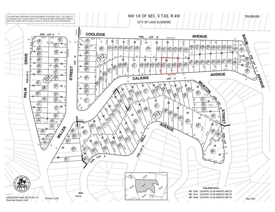 Land lot for sale, consist of 3 parcels. each with their own assessor parcel number,  all three of them to be sold as one 8275 Sq Ft.