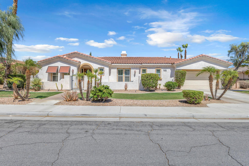 Welcome to Palm Springs lifestyle! This stunning PS Colony home boasts a private pool, 4 bedrooms, 3.5 bathrooms, and a detached casita, perfect for guests or as a private office. Enjoy spectacular mountain views from your backyard oasis featuring a custom pebble-tech pool and spa, surrounded by lush, colorful landscaping and a vegetable garden. Step inside to experience high ceilings and exquisite tile flooring that create an inviting atmosphere. The dining room, complete with a butler/serving station, flows seamlessly into a chef's kitchen equipped with granite slabs and GE Profile appliances, including dual ovens. The expansive great room, adorned with a gas-burning fireplace, is perfect for entertaining. Your luxurious master suite offers a spa-like bathroom with dual sinks, a large shower, a private soaking tub, and direct pool access, while the junior suite features a walk-in closet and en-suite bath. With the option for short-term rentals, this property is not only a picturesque home but also a savvy investment opportunity to help cover your costs while you relish the Palm Springs life. Don't miss out on this exceptional offering!
