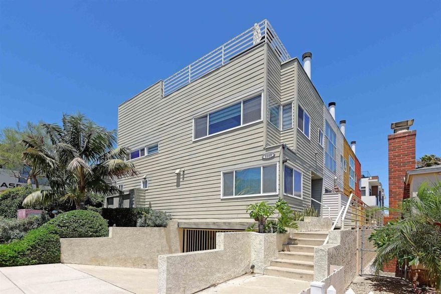 Exciting Tri-level Townhome that enjoys San Diego Bay, La Playa, and Point Loma Village! Spacious and Private Rooftop Deck with sweeping City, Bay, Harbor and Ocean views to the tip of Point Loma! Light bright and airy End Unit, just a block to San Diego Yacht Club, Shelter Island and the famous Bay walking trail! 2 Bedrooms, 2 .5 baths,  soaring ceilings, Air Conditioning, separate Loft/Retreat/Office, side by side 2 Car Garage underground parking and a Spacious Private Storage Room too. Side by side Washer and Dryer Closet. Elevator serves the Garage to your Kitchen!  See this!