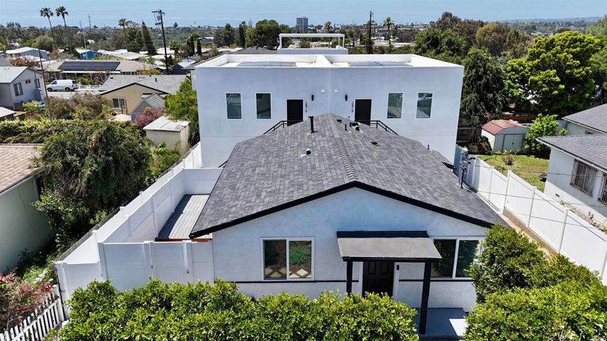 Exceptional investment opportunity in one of San Diego’s most dynamic rental markets. This property features (5) income-producing units, including a renovated detached 2 bed / 2 bath home of approximately 750SF and (4) brand-new 2 bed / 2 bath ADUs of approximately 822SF each. All units are separately metered for utilities, providing maximum efficiency and tenant accountability, and solar is fully paid. This turn-key asset combines modern construction with low-maintenance design, delivering immediate cash flow and strong long-term appreciation potential. With an ideal unit mix, reduced operating costs, and a highly desirable central location, Linda Vista remains one of San Diego’s most sought-after rental submarkets for tenants and investors alike. Interior features include 9-foot ceilings, premium designer fixtures and finishes, quartz countertops, ample storage, stainless-steel appliances, luxury vinyl plank flooring, spa-like bathrooms, and in-unit washers and dryers. Drive by only, please do not disturb tenants.