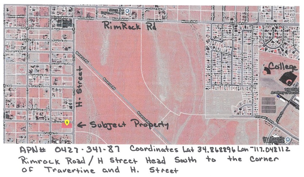Priced to sell. You design your own or use the plans and ground work already in place to build your own home. You won't find land often up in the upper Barstow Heights, so do not snooze on this listing. This land is on the corner, and the owner has done some of the groundwork for utilities, and minor grading. This corner influence makes it easy to design your dream here!