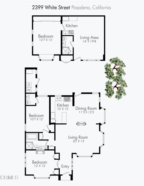 Tiny photo for 2399 White Street, Pasadena, CA 91107 (MLS # P1-28121)