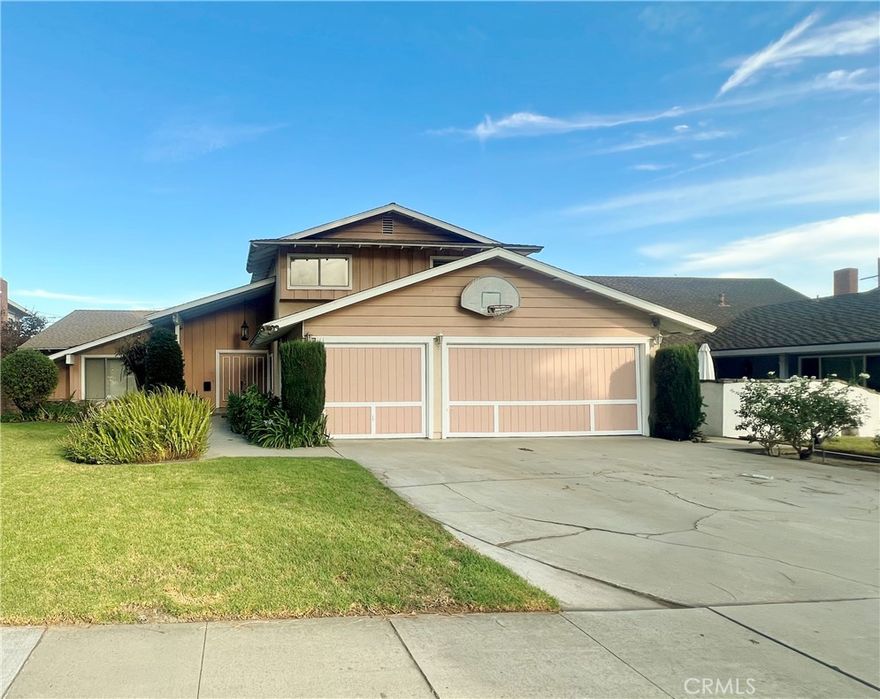 This spacious and elegant two-story home offers the perfect blend of comfort, style, and entertainment – ideal for families or anyone looking to enjoy the California lifestyle! The Property Features:  4 good sized Bedrooms |  3 Bathrooms, Cathedral Ceilings for a grand, airy feel, Formal Dining Room – perfect for gatherings,  Family Room plus a Living Room for flexible living space.  The living room has cathedral ceilings and is very spacious and is centrally located next to the dining and kitchen areas.  Enjoy the fireplace in the spacious family room with a wet bar, good for entertaining your family and friends. The Kitchen comes with lots of cabinets and complete appliances: from the Refrigerator, Electric Cooktop, Microwave, oven and dishwasher. Both the formal dining room and the dining in kitchen has sliding door access to the deck with a pool view. Private Pool with Diving Board – summer fun at your fingertips! Spacious backyard for entertaining and relaxation.  Resort like feeling at home. Two-level layout offering separation and privacy. The layout gives an open floor plan which is perfect for the in-laws who are looking to stay on the main floor bedroom with access to a full bathroom downstairs. The brand new flooring and baseboards that was recently installed all throughout the home is also perfect for the 3 bedrooms upstairs.  The very spacious primary bedroom upstairs has an open floor plan that can also fit not only a large king bed but can also have space to put a living room set. There are two bathrooms upstairs that is one for the primary and the hallway bathroom shared by the other two rooms. The 3 car garage has lots of storage cabinets and an additional refrigerator to store some groceries. There is also a separate laundry room furnished with a washer and dryer right before the garage.  Located in a quiet, desirable Downey neighborhood with easy access to schools, parks, shopping at Downey Landing, and major freeways. Don’t miss your chance to live in this rare gem with a pool!