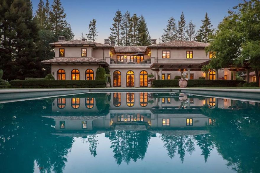 Magnificent European inspired estate in America's #1 zip code, per Forbes. Premier Menlo Circus Club location on 1.7+ acres with solar-heated pool, golf practice hole, outdoor kitchen & formal grounds. Exquisitely appointed with over 12,800 sq. ft. Fitness and rec rooms, 5,000-bottle wine cellar & 2 executive offices. An unrivaled retreat in Silicon Valley minutes to top public/private schools, Stanford University, and tech giants.