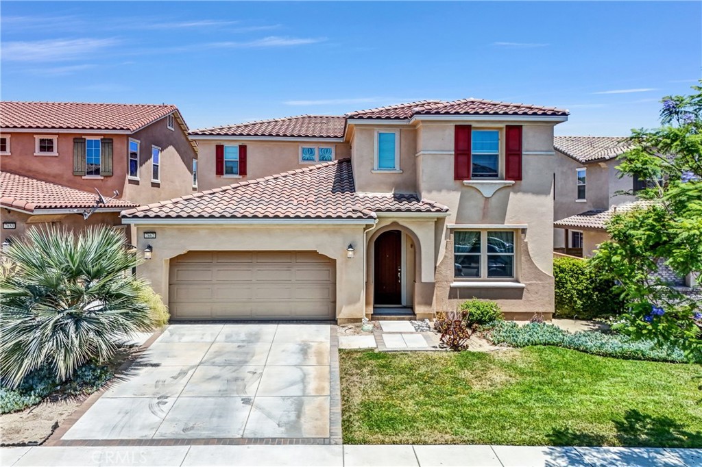 Fabulous Newer House built in 2015 located in the highly desired "Estancia Community" in Eastvale and on a very quiet near end of Cul-De Sac street with more Privacy. This Open Floorplan 2-story home offers 4 bedrooms, 1 Bonus Room/Office (can be easily converted into a 5th bedroom in downstairs), 1 Loft and 3 Full bathrooms. The Gourmet Inspired large Kitchen features Huge Center Island, Granite Countertops with full Backsplash, Stainless Steel built-in Refrigerator, Double Oven and Dishwasher, Plenty of Cabinetry and large Walk-in Pantry for Storage. The spacious Great/Living room has a Fireplace. Upstairs, there are a Loft, a Laundry Room, 3 good sized Junior Bedrooms and an enormous Master Suite that's centered by a retreat and a roomy Walk-in Closet. The Master Bathroom boasts Dual Vanity Sinks and separate Bathtub and Shower. Additional Great Features include Laminate Wood Flooring throughout most of the main level, Dual Zone AC, Recessed Lighting, Tank-less Water Heater, Double Pane Sliding Doors and Windows with Custom Drapes. The leased Solar Power Generation System helps to minimize your electricity costs. Large Low Maintenance and beautifully designed Backyard has 7,405 Sq.Ft with Concrete Slab and Block Wall Fences. Walking Distance to Award Winning Schools: Eleanor Roosevelt High school, River Heights Intermediate School and Eastvale Elementary school. Many Shopping Centers and Recreation Parks are nearby. Convenient access to FWY 15, 60, 10 and 91.