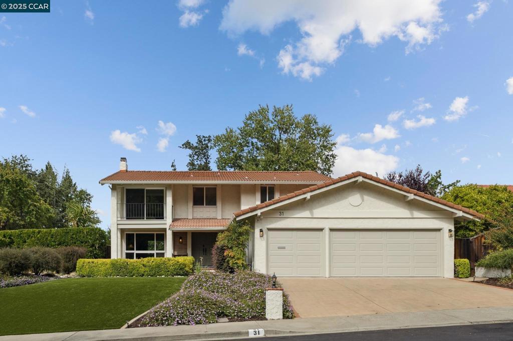 Livorna Elegance! This beautifully reimagined, 4 bedroom, 2.5 bathroom home blends timeless elegance with modern comfort. Offered for the first time by its original owner, this home in the coveted Livorna Estates of South Walnut Creek is framed by serene hillside views. It's just around the corner from Rudgear Park with tennis, pickleball, basketball, and playgrounds. Fresh paint, new flooring, designer lighting, and dual-pane windows enhance comfort and style. The updated kitchen features a gas range and newer appliances. An expansive three-car garage adds convenience and storage. The private, low-maintenance yard invites peaceful evenings and effortless entertaining, with room for play, a grass lawn/garden, or even a separate office/studio. Award-winning Alamo Elementary is within the neighborhood, and easy access to Highways 680 and 24 ensures easy commuting. Nearby, downtown Walnut Creek, Alamo, Lafayette, and Danville offer dining, shopping, and endless trails. What truly sets this home apart is the community itself—Livorna Estates is a one-of-a-kind neighborhood - Livorna pool gatherings and Dolphins swim meets, children with backpacks heading to school, Halloween block parties, and evening dog walks, create a sense of connection that is simply unparalleled.