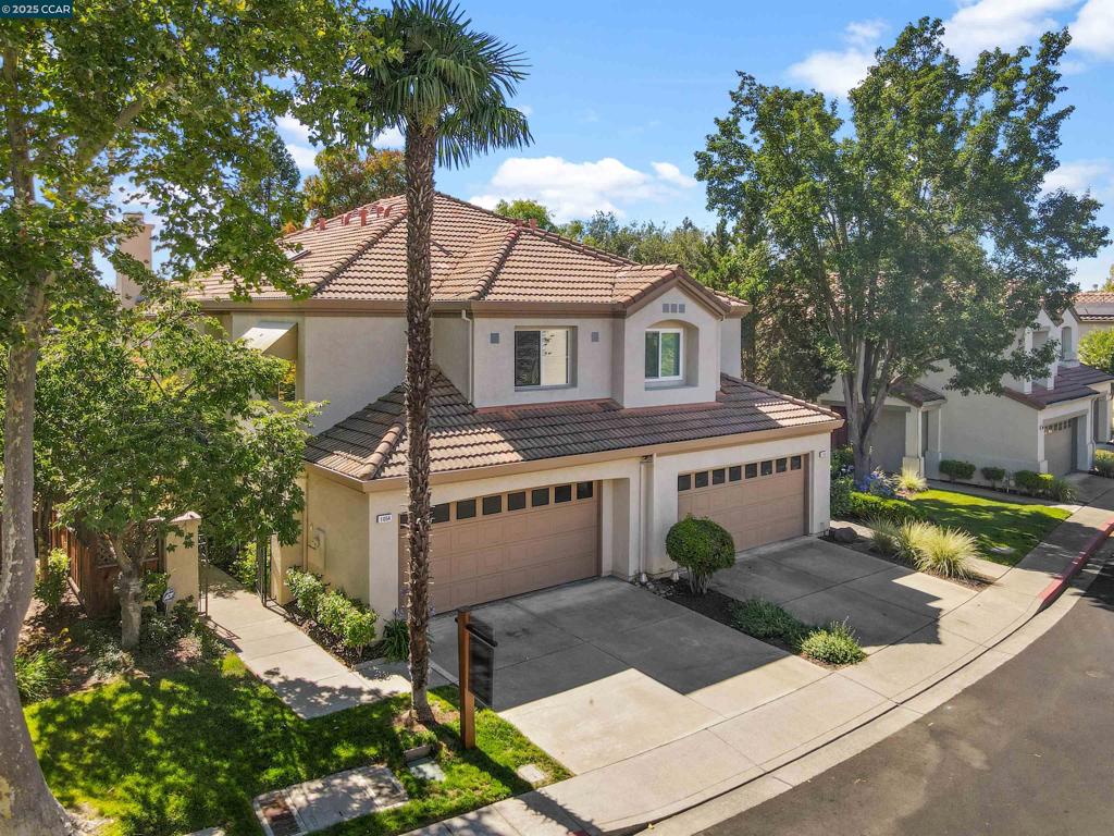 Situated on a premium lot with sweeping views of the rolling hills and fairways of Canyon Lakes Golf Course, this two-story, Tuscan-inspired residence captures the essence of tranquility and beauty. The Southeast-facing front door invites abundant natural light and refreshing morning breezes, creating a warm and welcoming atmosphere in the heart of the Vista Pointe community. Inside, the airy open floor plan features two bedrooms, 2.5 baths, and a flexible office space that can easily be converted into a third bedroom. The elegant formal dining area boasts a coffered ceiling, while the spacious great room includes a gas fireplace and sliding glass doors that lead to a serene, private backyard retreat. Pre-escrow with WFG National Title Insurance Co #25-178130 Upstairs, the primary suite is a sanctuary of comfort, featuring panoramic views, a large walk-in closet, double vanities, a soaking tub, and a separate shower. Additional highlights include: Two-car garage with built-in cabinetry and extra driveway parking. Ample guest parking nearby. Access to community pool, hot tub, and clubhouse. Conveniently located near Central Park, shopping, dining, top-rated schools, and Highway 680, this home offers flexible living.