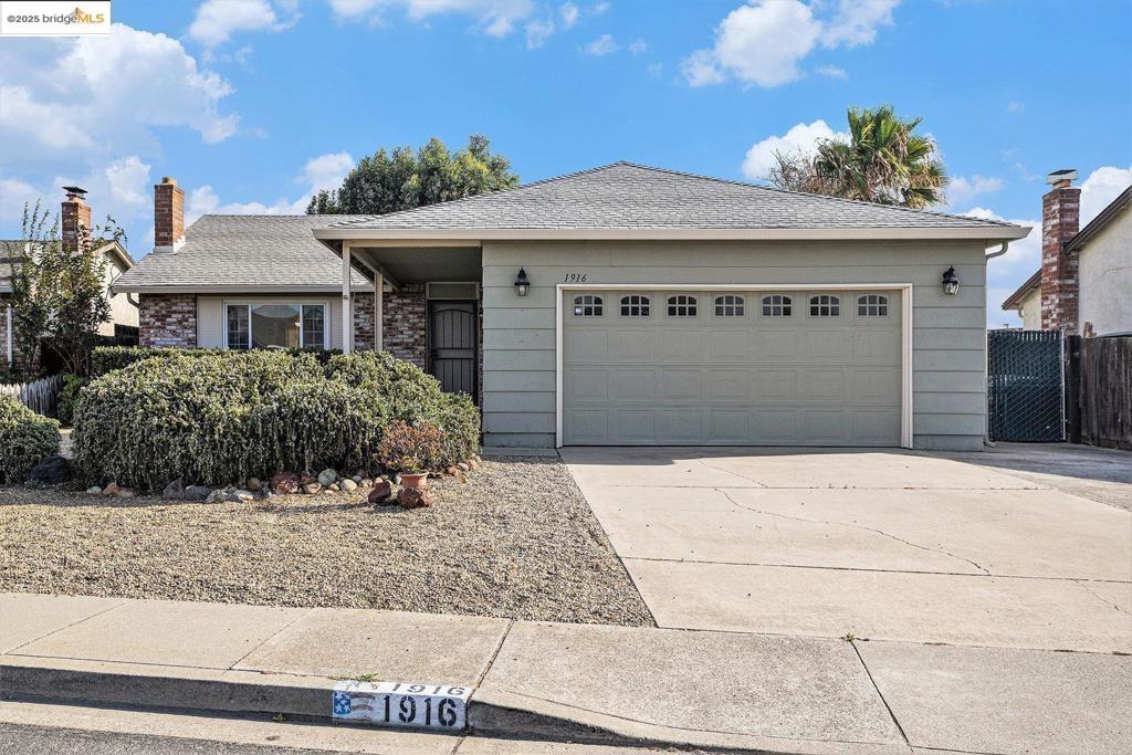 Bright and inviting 3 bedroom 2 bath home in established neighborhood. Custom cabinets in kitchen along with wood floors. New carpet and paint through out. Wood burning fireplace for those winter nights. 4th bedroom has been opened up to master to make a en-suite or office. Master bath has jetted soaking Tub. Beautiful Arbor in backyard with a couple fruit trees. Does have a home Alarm. Close to schools and shopping. Easy access to freeway.