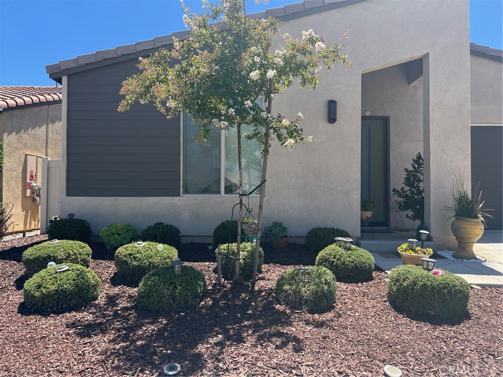 Welcome to a beautifully upgraded single-story home in the prestigious Tri Pointe-built Altis community—an award-winning 55+ development known for its exceptional lifestyle standards and vibrant community center. This 1,677 sq ft residence offers three spacious bedrooms and two full baths, including a rare, expanded layout compared to similar models.
Step inside to discover an open-concept design that reflects Altis’s philosophy of seamless living. The bright kitchen features granite countertops, a pantry, and recessed lighting, flowing effortlessly into the great room and dining area with vinyl flooring. The primary suite is a private retreat with a walk-in closet, dual-sink vanity, soaking tub, and walk-in shower.
Enjoy energy-efficient living with owned solar panels, central AC, and a tankless water heater. The attached two-car garage and driveway provide ample parking, while the drought-tolerant landscaping and covered patio offer a serene outdoor escape.
Altis elevates everyday living with resort-style amenities: a clubhouse, with gym, lap and leisure pools, pickleball courts, BBQ areas, and social events that foster connection. Family-friendly pool hours welcome younger visitors, making it perfect for hosting loved ones.
Strategically located between Los Angeles and Palm Springs, this home enjoys a dynamic climate framed by the San Bernardino and San Jacinto Mountains—offering snow-capped views in winter and warm valley breezes in summer.
Don’t miss your chance to own this turnkey property in one of Riverside County’s most desirable senior communities.