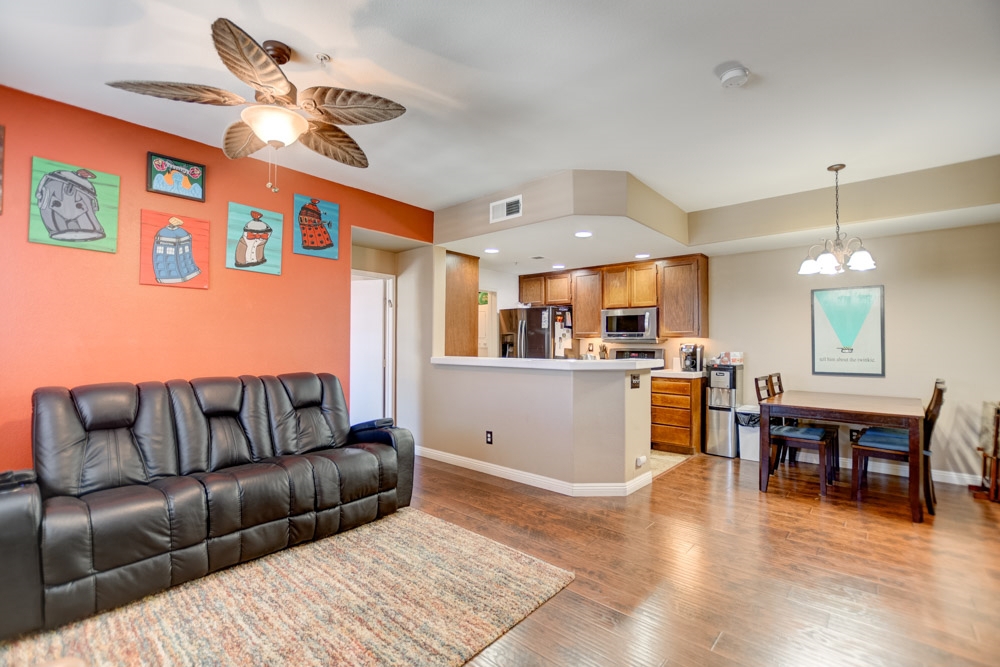 Dual master-bedroom in the desired Mer Soleil community of Otay Ranch! Stainless steel appliances, plantation shutters in living-room, laminate wood flooring throughout and travertine tile flooring in kitchen. Corner unit with no neighbors below! The Mer Soleil community has recreation area and swimming pool with access to a gym! Numbered parking spot is #624 and garage space is #C on NE side of garage building. Buyer and Buyer agent to verify all herein prior to submitting an offer.. Neighborhoods: Otay Ranch Equipment: Range/Oven Other Fees: 45 Sewer: Sewer Connected Topography: LL