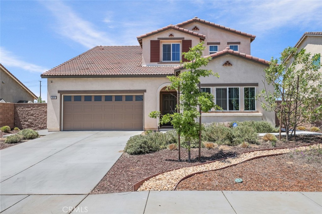 Welcome to this stunning 4-bedroom, 3.5 bathroom single-family home, built in 2022 and located in a quiet cul-de-sac with no HOA. A standout feature is the potential income-producing ADU with its own private front entrance, kitchenette and bathroom —ideal as a rental unit, mother-in-law suite, or multigenerational living space. This modern residence offers a spacious open floor plan with newer luxury vinyl plank flooring, a chef’s dream kitchen featuring a large center island with breakfast bar, white quartz countertops, upgraded appliances, designer lighting, pantry and abundant cabinet storage. The open concept family room is perfect for relaxing or entertaining, while the upstairs loft provides a flexible space for a home office or kid’s playroom. The private master suite includes a generous walk-in shower and spacious walk-in closet. Enjoy the beautifully landscaped backyard with grass, no neighbors behind, and an 18ft above-ground spa, along with low-maintenance front landscaping. The property also includes a spacious garage with home gym potential, alkaline water filtration system, paid-off solar panels, vinyl and brick fencing, and a full security camera system. Best of all, this home is in a newly completed neighborhood with access to finished community amenities including a playground, basketball court, and pavilion, just a short walk away. This home offers a unique advantage with no neighboring property directly behind, providing enhanced privacy and peaceful mountain top view. Move-in ready and offering modern comfort, energy efficiency, and privacy—this home has it all!