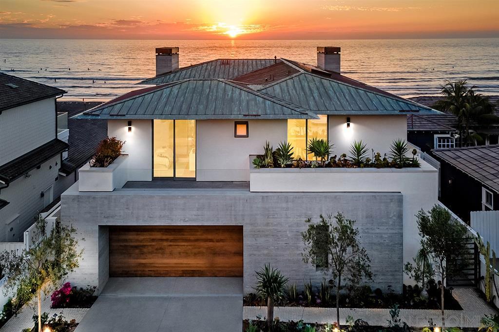 BRAND NEW, Exceptional Oceanfront on the white sands of La Jolla Shores. Welcome to the ultimate in luxurious beachfront living. This Bill Hayer-designed masterpiece, five years in the making, uses only the finest in materials, craftsmanship and conveniences and could not be replicated today. From the Michelin-star kitchen and premium smart home system to the Jacuzzi on a cantilevered 1,275 SF deck, excellence in design and livability is readily apparent. Enjoy nearly 60 ft. of frontage and epic surf. Built in 2020 after 5 years of meticulous work, this rare La Jolla Shores oceanfront, with more than 6,000 SF of habitable space, is finally here. Exceptional waterfront living, exquisite materials and an inviting palette are de rigueur. Floors are polished concrete and European cut white oak. Cabinetry and doors are rift white oak. Western door and window systems offer unobstructed views of the beach and Pacific. There is perfect indoor/outdoor living flow and a Jacuzzi on the 1,275 SF, cantilevered main living deck. An inspired kitchen features commercial-grade appliances, 3 sinks, large SubZero wine refrigerator, smaller SubZero wine refrigerator, commercial refrigerator and separate freezer, ice-maker, 2 ovens, microwave and 2 dishwashers. The home has the latest Creston lighting and smart home system. The roof is copper and some of the home’s ceilings feature inlays of sand-blasted cedar. Upper decks and bathroom floors are Metal Max porcelain tile. With four bedrooms, the home features two fireplaces, an elevator, exercise room and large garage. This home is nearly impossible to replicate and presents a rare opportunity to enjoy elevated beachfront living in a brand-new home. Equipment: Dryer,Fire Sprinklers,Garage Door Opener, Washer Other Fees: 0 Sewer: Sewer Connected Topography: LL