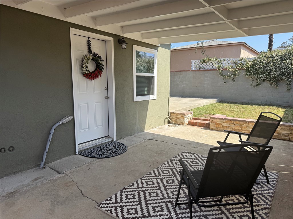 Welcome to East Whittier's Best ADU (Auxiliary Dwelling Unit) permitted and built in 2022. This Studio is perfect for someone looking for vinyl flooring, newer mini split for heating and Air. Nice size kitchen with White self-closing cabinets, and a lazy Susan in the corner, and grey stone counter tops, and stain-less steel sink and faucet and White sub tile Back splash. The four burner Gas stove makes cooking easy. The low-E windows all have blinds, and the luxuries Bathroom is oversized with walk-in Shower with designer tile and thick glass enclosure and the Vanity is on point. The backyard has a covered patio and an open space for BBQing and entertaining with a small grassy area. This trendy neighborhood is close to Starbucks, Trader Joes, Ralphs, Sprouts and the Whittwood Mall.