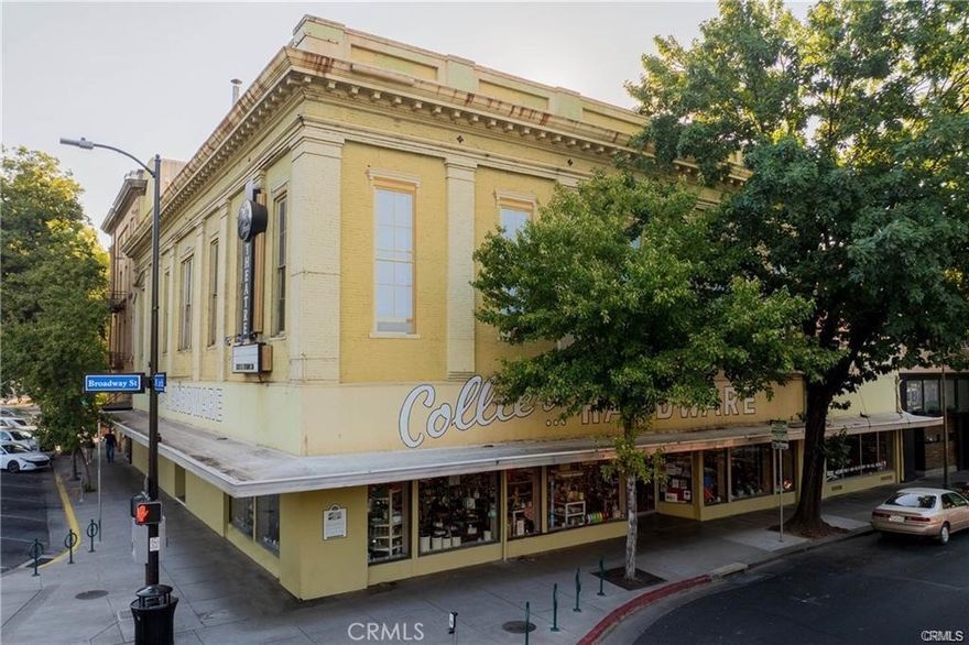 Busy corner location in the heart of Downtown Chico now available for Lease! Establish your business in this historical location a block from Chico State University!  With a total of 8736+/- sq ft of floor space and approximately 3500+/- sq ft of basement, plus two mezzanines, there is plenty of room for a variety of uses and plenty of storage.   The building has easy access to street parking on two sides and is surrounded by many sucessful business and restaurants.  There is an additional 3600+/- sq ft available for lease upstairs if needed.