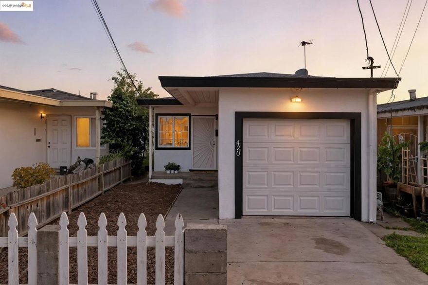 Why settle for a condo when you can enjoy the comfort, privacy, and independence of a full single-family home? Discover 420 S 38th Street, a beautifully updated mid-century bungalow in Richmond’s North & East neighborhood, right on the El Cerrito border. This light-filled 3BD/1BA home features an airy open layout with recessed lighting, a neutral palette, and seamless flow between living spaces. The renovated kitchen boasts white cabinetry, designer tile backsplash, sleek countertops, and stainless steel appliances, while the updated bathroom offers contemporary finishes. Low-maintenance yards provide space to relax or entertain. Conveniently located near Shields-Reid Park, Point Isabel, El Cerrito Plaza, and Berkeley’s 4th Street District, with easy access to I-80/580 and just 7 minutes to El Cerrito del Norte BART, this move-in ready home combines comfort, style, and commuter convenience. Qualified buyers may be eligible for a special financing program offering a low 3% down payment, reduced interest rate, and waiver of mortgage insurance with no first-time buyer requirement.