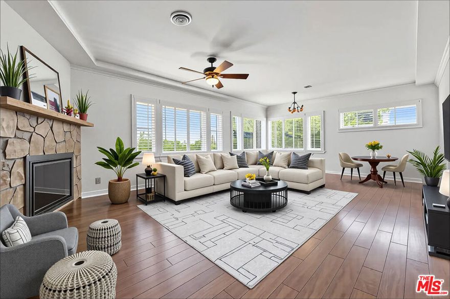 Welcome to 2401 Robalo Avenue, located in the coveted South Shores neighborhood of San Pedro. This beautiful home features 2,214 square feet of comfortable space, with four generous sized bedrooms that are perfect for family life or hosting guests. Nestled in a peaceful area, the property offers a generous 6,507 square foot lot, ideal for relaxing and enjoying the scenery. As you enter, the living room greets you with a cozy fireplace, white wooden shutters, tons of windows, creating a perfect setting for unwinding. The kitchen stands out not only for its functionality but also for the peek-a-boo ocean views  and on a clear day, you might spot Catalina Island in the distance! It's a wonderful space for cooking or enjoying a quiet moment.The primary bedroom is spacious and already equipped with a closet organizer along with an en suite bathroom providing a personal retreat with its separate tub and shower. Outside, you'll find a spacious backyard that's great for entertaining, complete with a covered patio and lush greenery that makes it feel like your own private oasis. With practical features like central air conditioning and heating, a separate laundry room, and a detached two-car garage, this home offers everything you need for comfortable living. Enjoy the best of both worlds  tranquility and style  in this desirable South Shores gem.