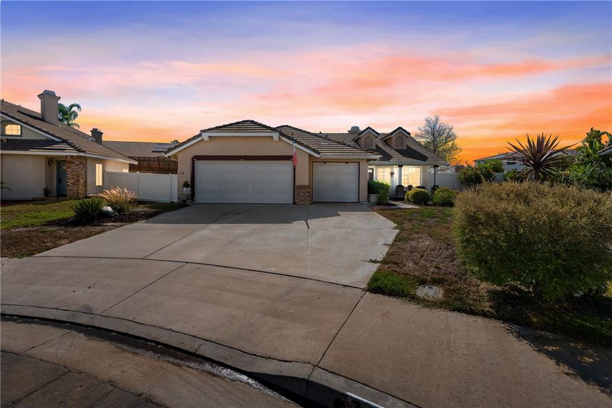 Welcome to your dream home in the heart of Menifee! This charming **single-story** residence features **3 spacious bedrooms and 2
full bathrooms**, ideal for families, retirees, or anyone looking for easy, single-level living. Located at the end of a quiet cul-de-sac, this home offers privacy, minimal traffic, and a safe environment for kids and pets. Step inside to discover a bright and open layout with BRAND NEW appliances in the kitchen, perfect for cooking and entertaining. The oversized backyard provides ample space for outdoor living, gardening, or even adding a pool—truly a blank canvas for your personal oasis. Conveniently located just 5 minutes from major shopping centers, restaurants, and entertainment, this home blends suburban tranquility with everyday convenience. Plus, take advantage of a **VA assumable loan**, making this an excellent opportunity for qualified VA buyers. Don’t miss your chance to own this well-maintained, move-in ready home in a desirable Menifee neighborhood—schedule your private tour today!