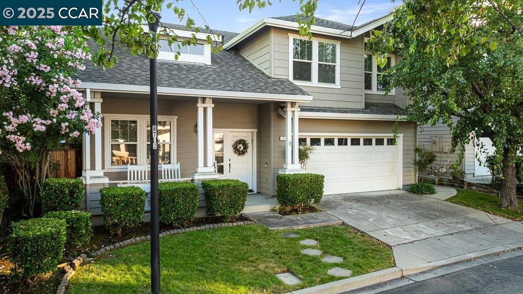Beautiful, serene and Northeast facing! Set on a corner lot, this home offers a thoughtfully designed floor plan perfect for everyday living and entertaining. Step inside to a bright interior featuring high ceilings, lots of natural light, and elegant finishes throughout. The spacious living and dining areas create a warm and inviting atmosphere, while the kitchen opens seamlessly to the family room—making it the heart of the home. The 4th bedroom loft is the perfect space for a home office or children’s play area. Entertain friends and family or enjoy quiet evenings at home in the charming backyard, complete with covered patio and lawn. Located in the quiet Easthampton community with top-rated San Ramon schools, nearby parks, walking trails, shopping and dining at The Lot City Center, and easy access to commute routes—this home truly has it all.