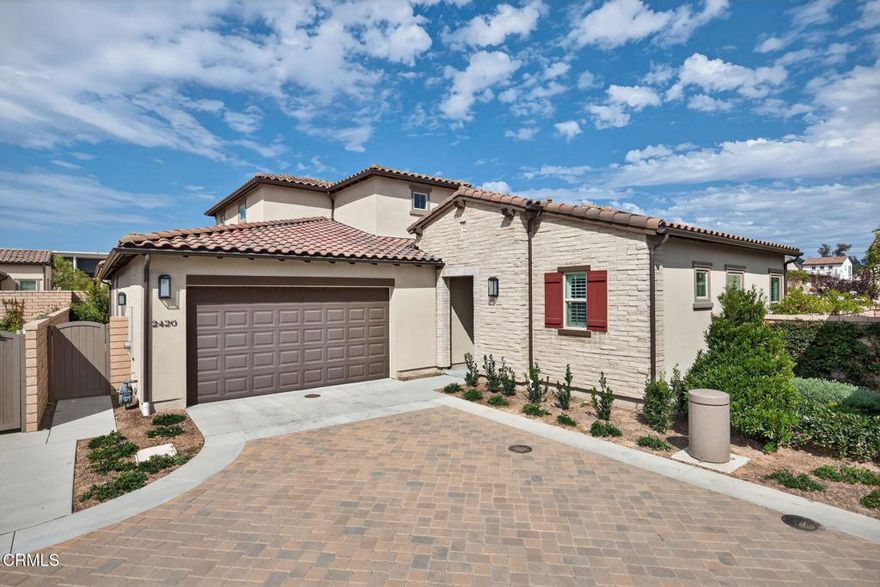 Beautiful, turn-key home in Camarillo's desirable 'The Grove' 55+ community. Meticulously maintained with high-quality finishes throughout, every bedroom and bath reflects pride of ownership. Thoughtfully designed for comfort and effortless living, this light-filled residence features an open floor plan with two spacious bedrooms--each with an en-suite bath--on the main level. Upstairs, a private third bedroom and full bath create the perfect retreat for guests or multigenerational living. An additional downstairs office/den offers flexible use and could serve as a fourth bedroom if needed.The gourmet kitchen shines with ceiling-height cabinetry, quartz countertops, a striking Italian tile backsplash, top-tier stainless steel appliances, and abundant storage. A large island anchors the space and flows seamlessly into the family room for easy entertaining. Host memorable gatherings in the open-concept Great Room, then step into the private California Room/lanai to enjoy the soothing fountain and lush, low-maintenance landscaping--beauty and privacy all in one.Start living your best years at this active adult resort community designed and loved with the intention of being a forever home. The Grove's resort-style amenities encourage an active lifestyle: a state-of-the-art fitness center, pickleball, ping-pong, bocce ball, putting green, large walk-in pool with cabanas, spa, BBQ areas, outdoor fireplaces, two dog parks, and even The Grove Library. Discover the perfect blend of luxury, convenience, and community--don't miss this exceptional home.