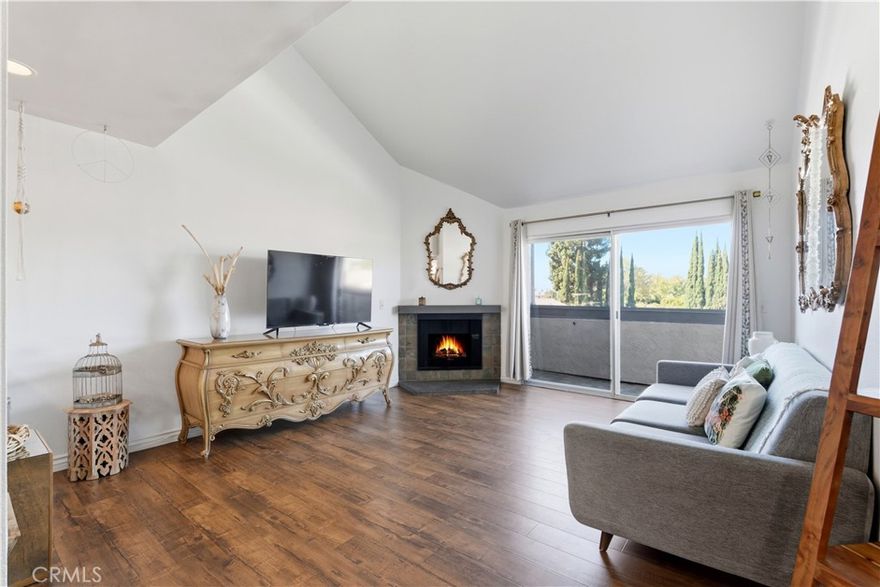 Charming and move-in ready 1-bedroom, 1-bath condominium featuring 630 sq. ft. of comfortable living space. This home boasts high ceilings, a cozy fireplace, and an outdoor patio, creating a bright and inviting atmosphere. Enjoy a well-appointed kitchen, spacious living area, and the convenience of a private 2-car garage with in-unit washer and dryer hookups. The community offers fantastic amenities including a pool, gym, and outdoor gathering spaces—perfect for enjoying the California lifestyle. Located in a desirable neighborhood with easy access to shopping, dining, and major freeways, this property is ideal for first-time buyers, investors, or anyone seeking a low-maintenance lifestyle. Only three miles from Northridge Fashion Center, Westfield Topanaga Mall, CSUN and Pierce College. Don’t miss the opportunity to make this cozy and stylish condo your own! This home is located in a qualifying census tract, making it eligible for a $10,938 credit for first-time homebuyers!
