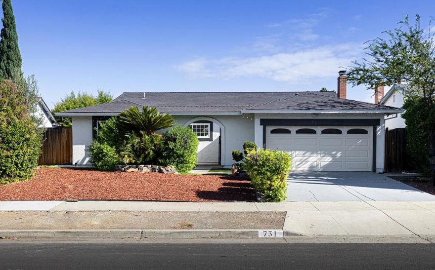 Welcome to this beautifully maintained single-story home nestled in a serene and desirable neighborhood of South San Jose. This 4-bedroom, 2-bath residence offers an inviting open floor plan with a step-down formal living room featuring high ceilings and large windows that fill the space with natural light. The separate family room opens to a bright and spacious kitchen with quartz countertops, quality fixtures, and ample cabinet space. The primary suite features a tastefully remodeled bathroom with double vanities, stand-in shower, and stylish lighting. The hall bath is also updated with modern finishes and a glass shower door. Freshly painted interior and exterior, low-maintenance landscaping, and a private backyard with no rear neighbors create a relaxing retreat. Enjoy the tranquil surroundings from both front and back yards. Conveniently located near Foothill Trails, Westfield Oakridge Mall, Nob Hill Shopping Center, and Kaiser Santa Teresa, with easy access to Highways 85, 87, and 101. Close to Challenger Shawnee Campus,Valley Christian School and Santa Teresa High, a highly rated public high school. A serene and move-in ready home offering comfort, privacy, and convenience!