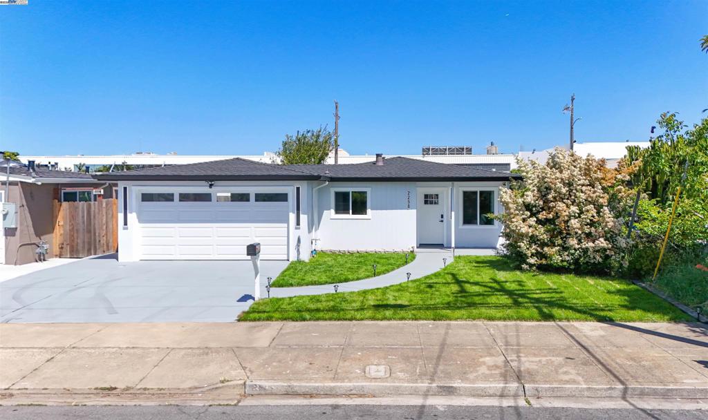 Welcome to 2258 Sitka St – a beautifully remodeled home with city-permitted renovations. Enjoy peace of mind with a brand-new roof, full electrical rewire, new HVAC system, and dual-pane windows. The interior boasts new flooring, fresh paint, and updated doors throughout. The modern kitchen features new cabinets, quartz countertops, stainless steel appliances, a new sink, faucet, and built-in water filter. Both bathrooms have been fully renovated with new vanities, toilets, and stylish showers. The finished garage includes a new door, epoxy flooring, and brand-new washer and dryer. Step outside to a refreshed exterior with new concrete paving, lush sod, and an automatic sprinkler system — perfect for low-maintenance outdoor living. Conveniently located near BART, I-880/I-580, Costco, Marina Square Shopping Center, Monarch Bay Golf Club, and Marina Park. Don’t miss this move-in-ready gem that combines modern upgrades with unbeatable convenience!