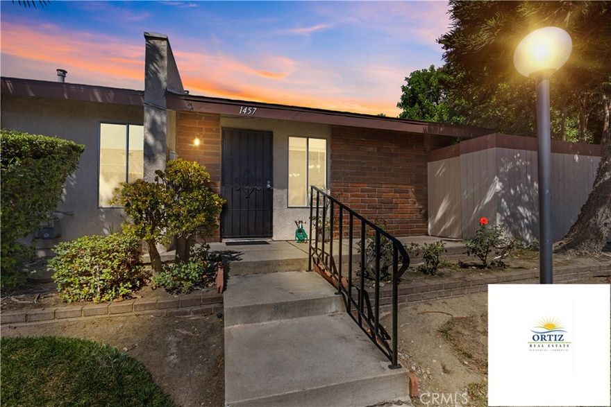 Welcome to a single floor plan 3 Bedroom / 2 Bathroom condominium located in the  desirable commuter-friendly City of Upland. This light and bright single family home features a very spacious  floorplan with new vinyl flooring, tile in kitchen, dining room and bathrooms. This condo offers plenty of daylight and is spacious with cathedral/vaulted  ceilings in living room. Entry door faces south. Kitchen is updated and a large private covered patio with private side entry.  Property has in kitchen washer and dryer hook-ups in home.  Property has plenty of lush landscaping with meandering paths, and walking distance to the  association pool and jacuzzi.  Additionally. there is a one car detached covered garage with remote control access and an additional open space parking space. Book your private showing today! There is plenty of retail surrounding this condominium complex and commuter friendly near I-10 freeway and Ontario International Airport.