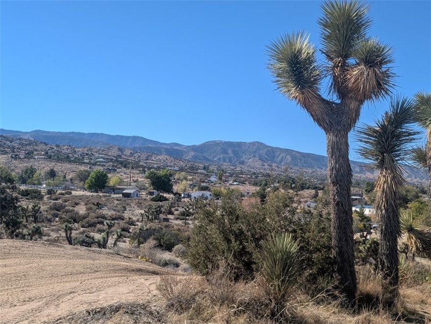 One acre View Lot with Water Meter.
Enjoy stunning views of the snow-capped Wrightwood Mountains and Desert.  Conveniently located close to pavement, Serrano High School, and nearby amenities. Power and gas are available nearby.  APNs 3037-051-40 and 3037-051-41 must be sold together.